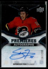 2018-19 Upper Deck Ice Premieres Autographs Spencer Foo /299 #IPA-SF