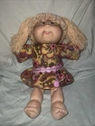 Play Along Cabbage Patch Kid Doll Gold Blonde Hair Blue Eyes Boho Floral Dress