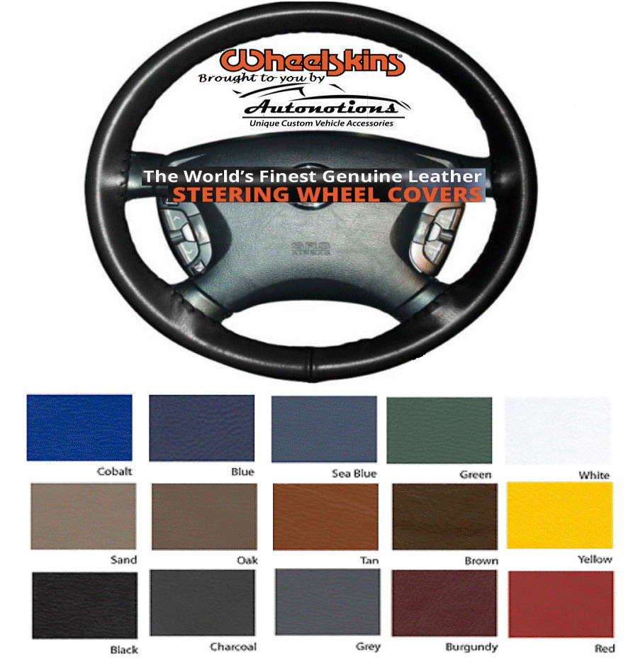 Wheelskins Leather Steering Wheel Cover for Ford GT 2024 - Black Grey Sand Beige