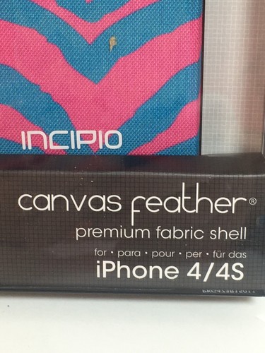 Incipo Canvas Feather Premium Canvas Shell iPhone 4/4S New Pink Blue - Picture 3 of 5