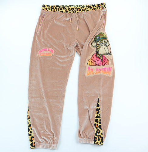 Pantalones de salón de terciopelo Death Row Records 42-48" x 31 estampado de guepardo mono de baño nuevos sin etiquetas - Imagen 2 de 15