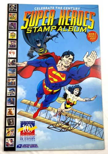 Celebrate the Century - Super Heroes Stamp Album #1 - DC COMIC - USPS Promo - VF