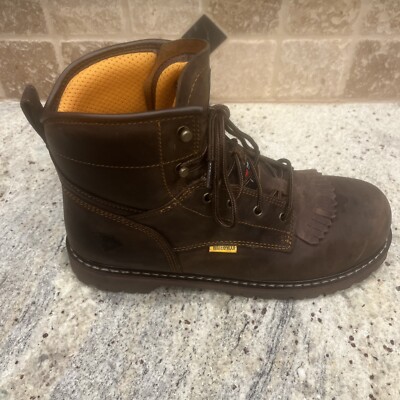 Herman Survivor Dover Men 13 M Steel Toe Work Boots 6” Brown