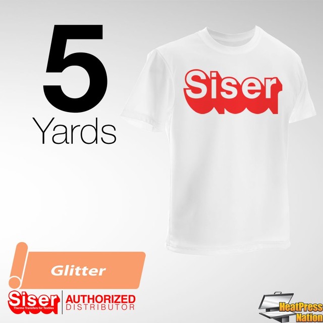 NEW Siser GLITTER Heat Transfer Vinyl 20/" X 10 Yd Choose From 42 COLORS