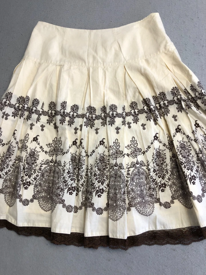 Apt 9 Skirt Womens 10 Pretty Fancy Paisley Print Garden Tea Party A-Line - Image 3 of 4