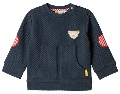62-86 0002881 Basic NEU STEIFF® Nicky Sweatshirt Pullover Shirt Grau Teddy Gr
