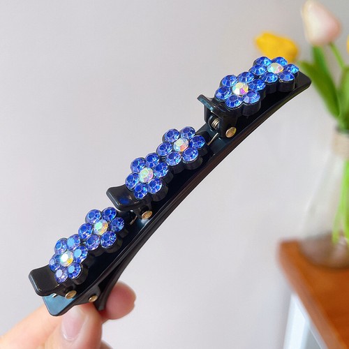 Womens Double Layer Bangs Hairpin Hair Clip Headband Rhinestone Braided US j - Picture 19 of 21