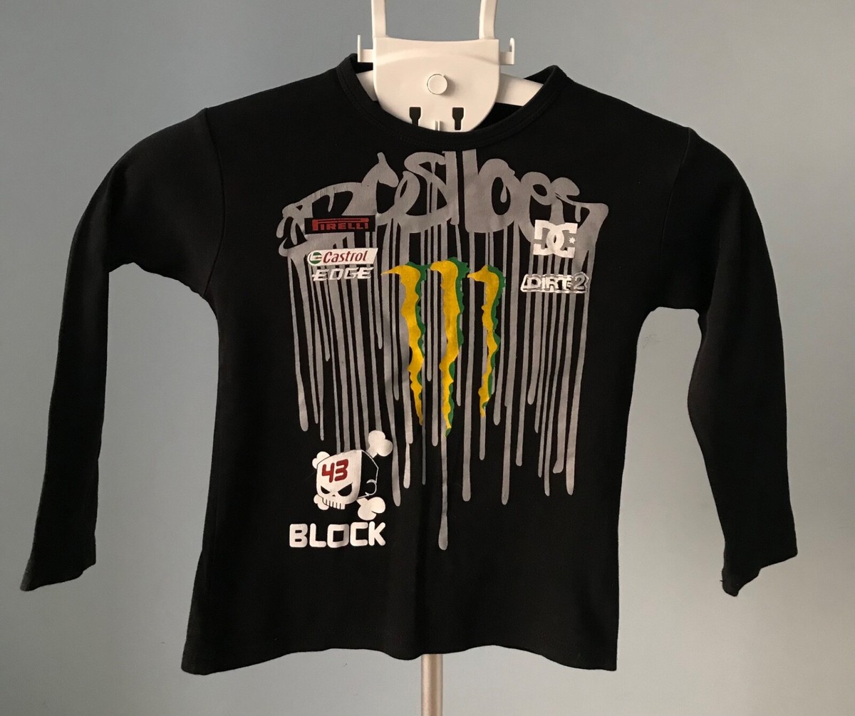 rare Ken Block 43 DC Monster racing drift longsleeve kids size 134