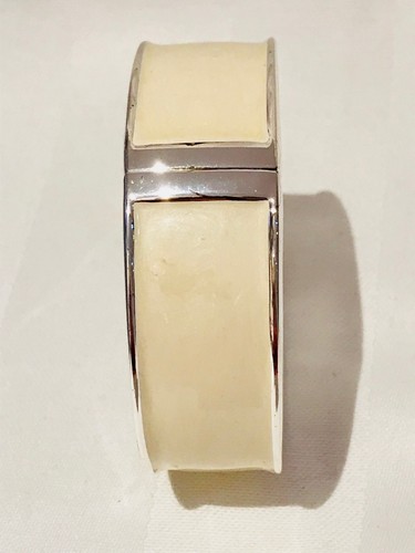 BNIB Indulgence Cream Enamel Bracelet with Silver Detail - Picture 5 of 6