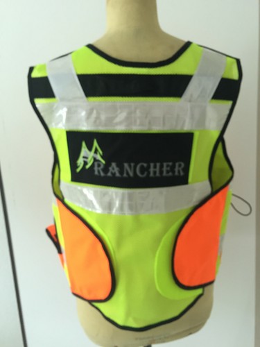Chaleco de seguridad chalecos de advertencia chaleco de hombre chaleco de inserción chaleco luminoso amarillo naranja - Imagen 7 de 10