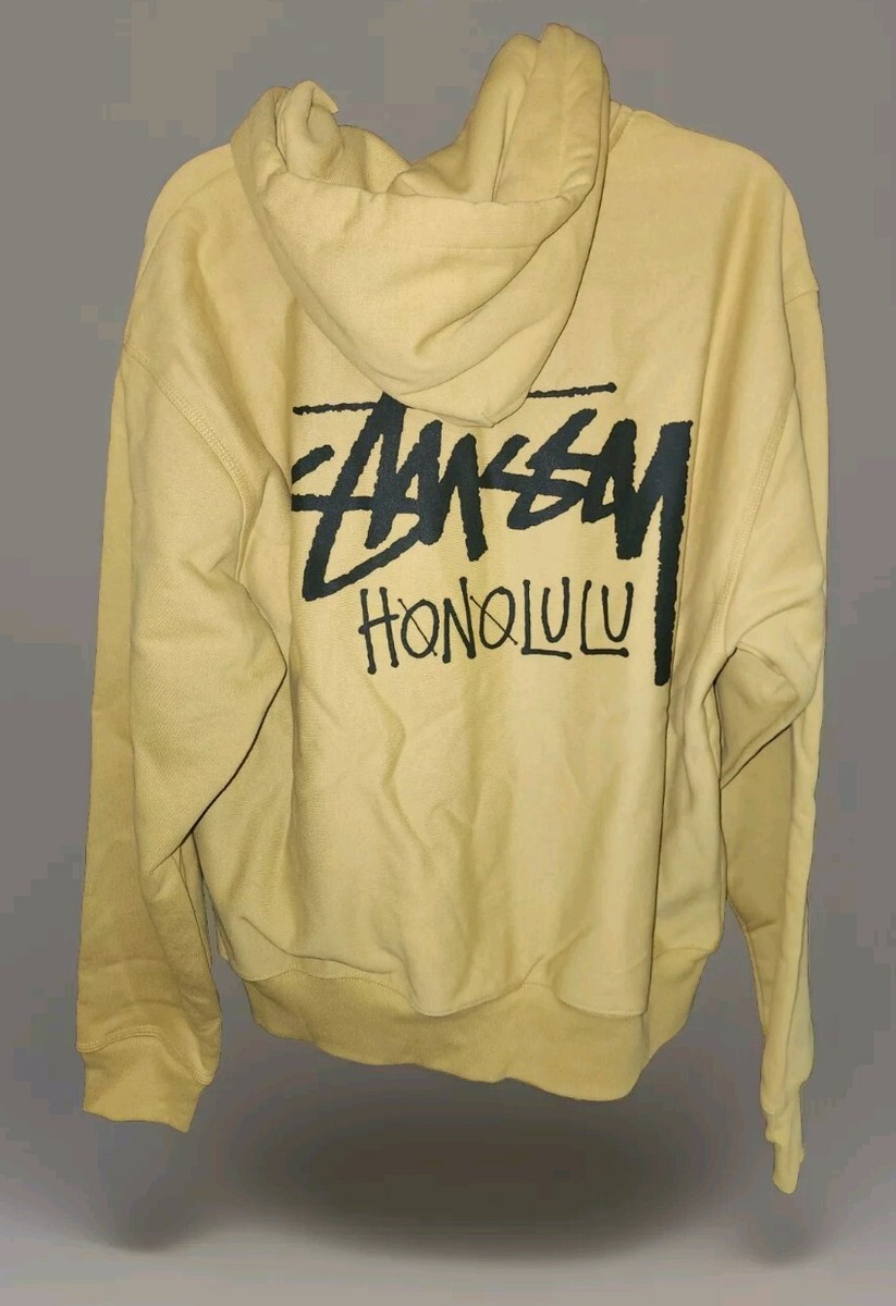 Stussy Honolulu Chapter Store Hawaii Hoodie Size Large Curry