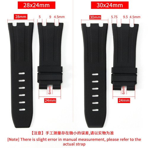 For AP Royal Oak Silicone Strap 15710 15703 Premium Rubber Watch Band 28 30x24mm - Picture 3 of 61