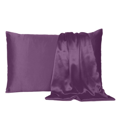 Silky Pure Satin Pillowcase for Hair Pillowcases Housewife Queen Standard 1 Pc - Picture 132 of 151