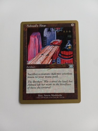 MTG Ashnod's Altar 2000 World Championship Gold Border NM