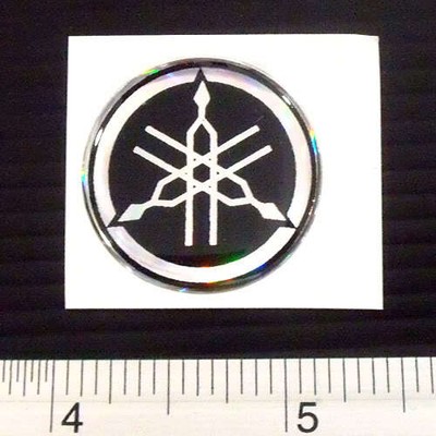 Yamaha Motor Cycles Bike Sticker Reflective Light Decal Black 1.5x3/"