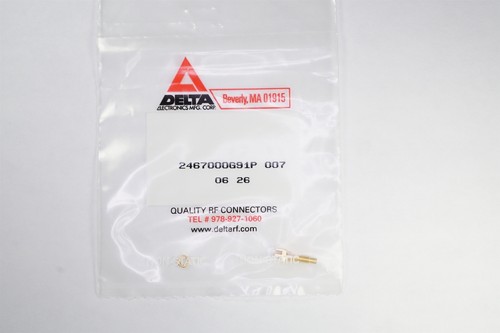 2647-000-G91P-7 Delta RF SSMC Female Bulkhead PCB Connector 0.054" End Launch - Picture 2 of 2