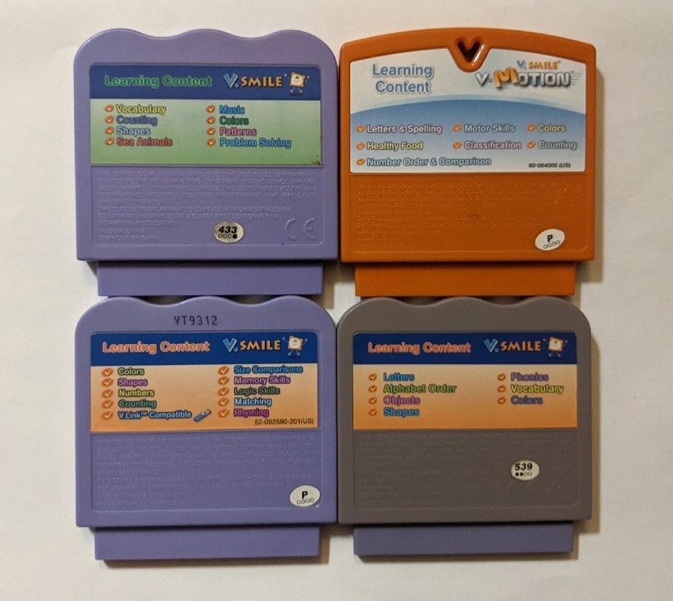 VTech V.Smile Learning Content System Video Game Cartridges Lot of 4 BX15 - Image 2 of 2
