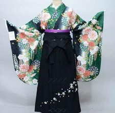Furisode Kimono / Embroidery hakama / Obi / undershirt set Brand New SIZE SELECT