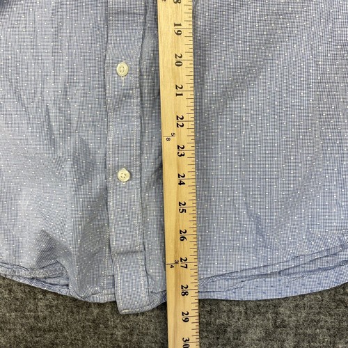 Old Navy Shirt Mens XXL Blue Slim Fit Cotton Long-Sleeve Business Casual - Picture 8 of 9