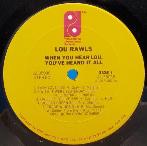 Lou Rawls LP "When You Hear Lou You've Heard It All" NM VG++ BX15 - Picture 3 of 3