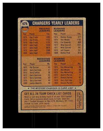 1976 TOPPS FOOTBALL #276-527 YOU PICK SEE PHOTOS OF EVERY CARD STARS NEW LISTING - Picture 459 of 473