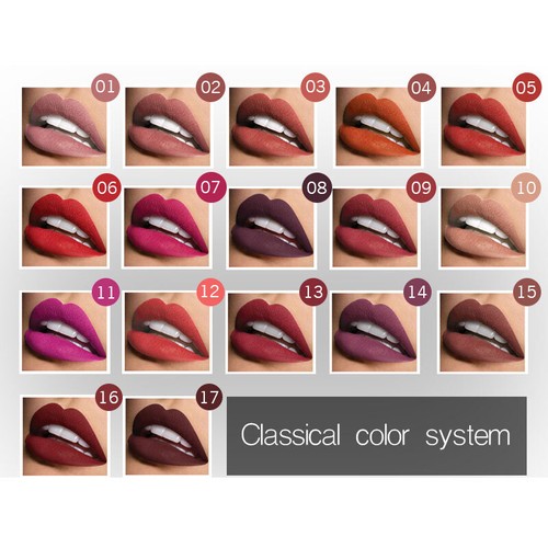 Velvet Lip Glaze Long Lasting Nude Lipgloss Makeup Liquid Lipstick Lip Beauty - Bild 6 von 29