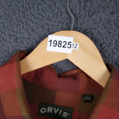 ORVIS Shirt Mens 2XL Red Flannel Luxury Cotton Merino Wool Flannel Long Sleeve - Picture 10 of 10