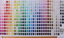 24.5" X 44" Panel Color Swatches Chart Rainbow Kona Cotton Fabric Panel D467.58