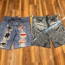 Under Disguise LOT OF 2 Mens L Large Blue Jean Stretch Drawstring Sleepwear NWT