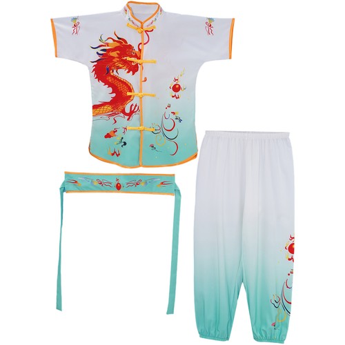 Unisex Kids Kung Fu Suit Performance Set Martial Arts Outfit Boys Pants Girls - Picture 74 of 84
