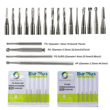 Wave Dental Tungsten Carbide Bur FG FG SURG RA HP Midwest Prima Round Fissure 