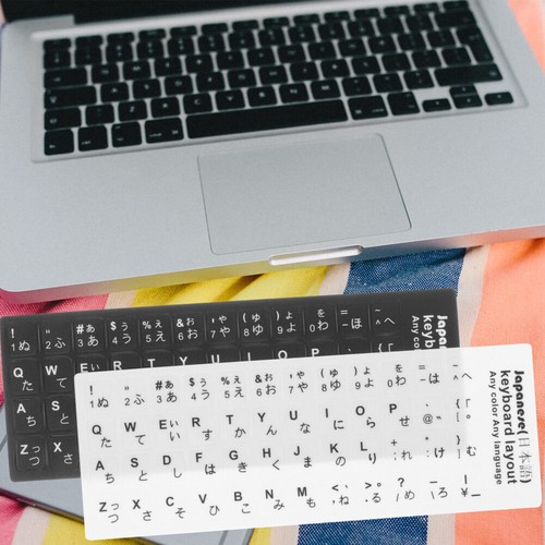 10 Pcs Japanische Tastaturaufkleber Tastatur-Buchstabenaufkleber - Bild 11 von 12