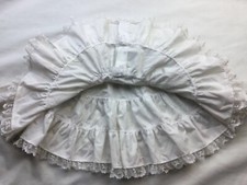 Vtg Girls Bryan ruffle lace White Tiered dress size 6-9 mos Good Used
