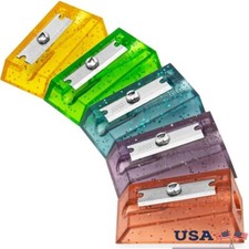 Single Hole Pencil Sharpeners Pack of 5 Ideal School Office Stationery New