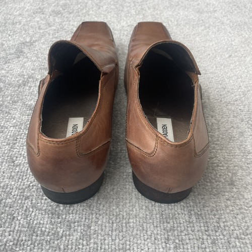 Steve Madden Schuhe Herren Größe 10,5 Braun Leder Templin Fahrrad Zehenhalbschuh Eckig - Bild 4 von 12