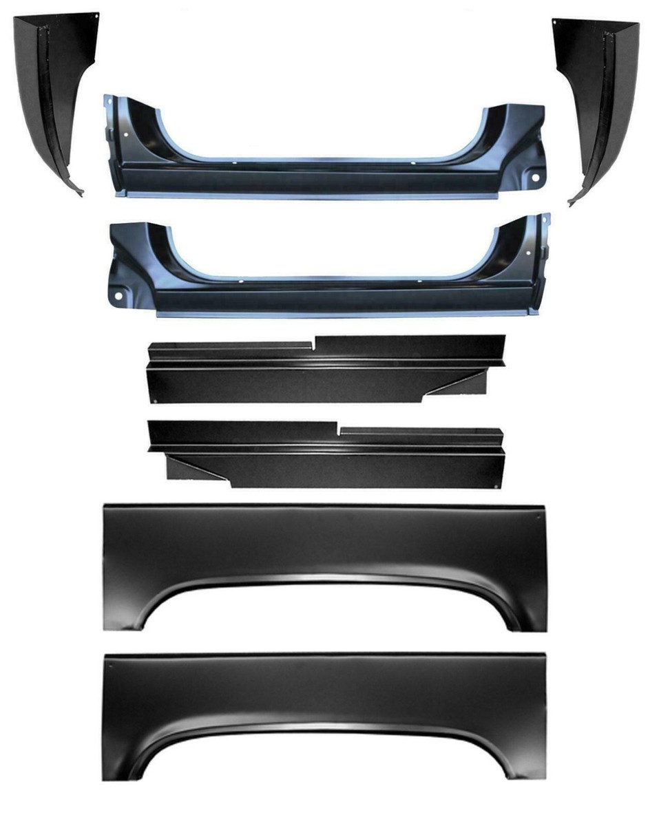c*q様 オールドAdamキュー　1981年バンパー割れ 1973-87 Chevy & GMC C/K Pickup Inner & Outer Rocker Panel Cab