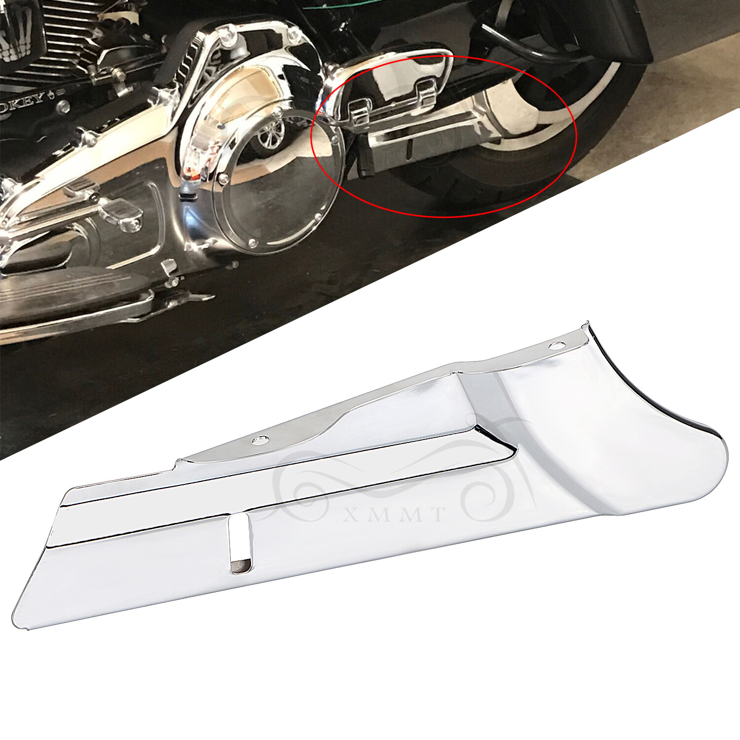 Chrome Coffin Cut Hand Guards For Harley Touring Electra