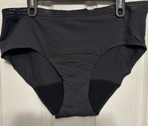 NEW Thinx for All Period Underwear Panties BLACK LACE Brief UNDERWEAR XL
