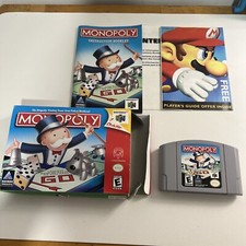 Monopoly (Nintendo 64, 1999) - Complete CIB W/ Manual And Inserts And Protector