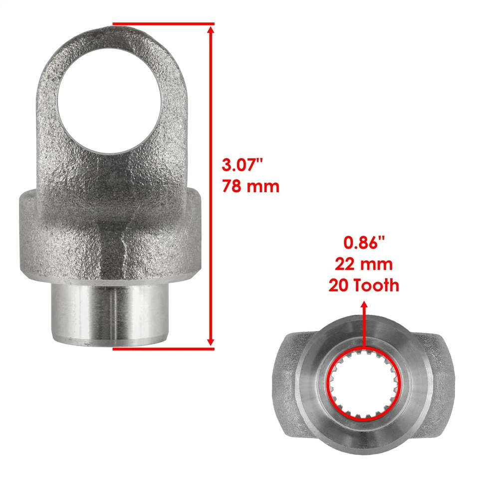 Front Drive Shaft Yoke Kit for Suzuki Quadrunner 4WD LT-4WD 1987-1995 w/ U-joint - Image 2 of 4