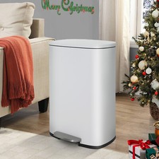 Stainless Steel 13 Gallon/50 Liter Step Trash Can Kitchen Garbage Can Pedal Bin