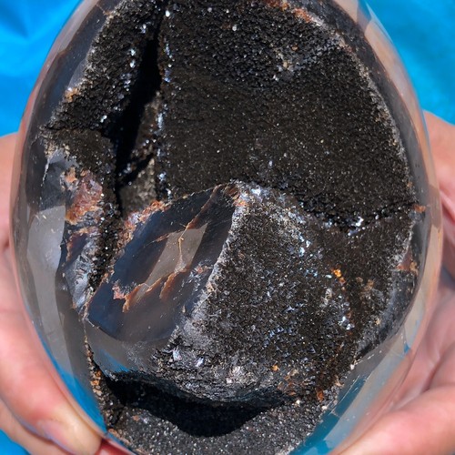 3.89LB Natural Dragon Septarian egg Quartz Crystal geode decoration - Picture 4 of 17