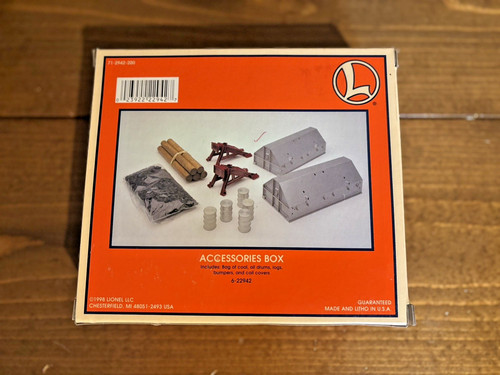 Paquete de accesorios de barriles, troncos, parachoques escala O Lionel 6-22942 | Zustand: New