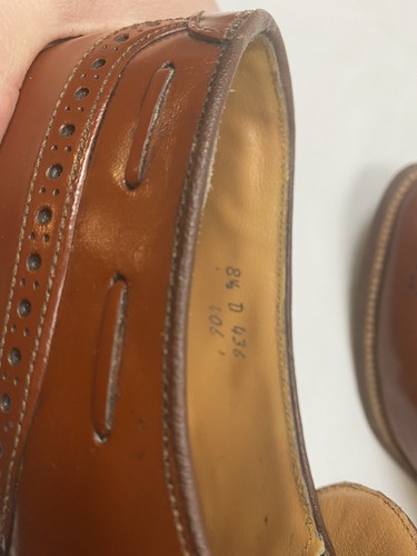 RARA scarpe uomo vintage Ben Berke pelle cognac e camoscio verde nappa anni '50 - Foto 5 di 8