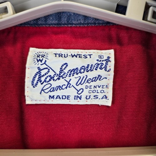Vintage Rockmount Shirt Men's XXXL Diamond Pearl Snap Saw Tooth Ranch Wear USA - Picture 3 of 10