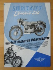  ZÜNDAPP   Prospekt  50er Jahre  ELASTIC 250 13 Ps