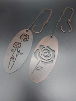 2Er Set Deko HäNger, Fensterdeko Rose Metall Gilde Mit Kette Und Haken Neu Tipp