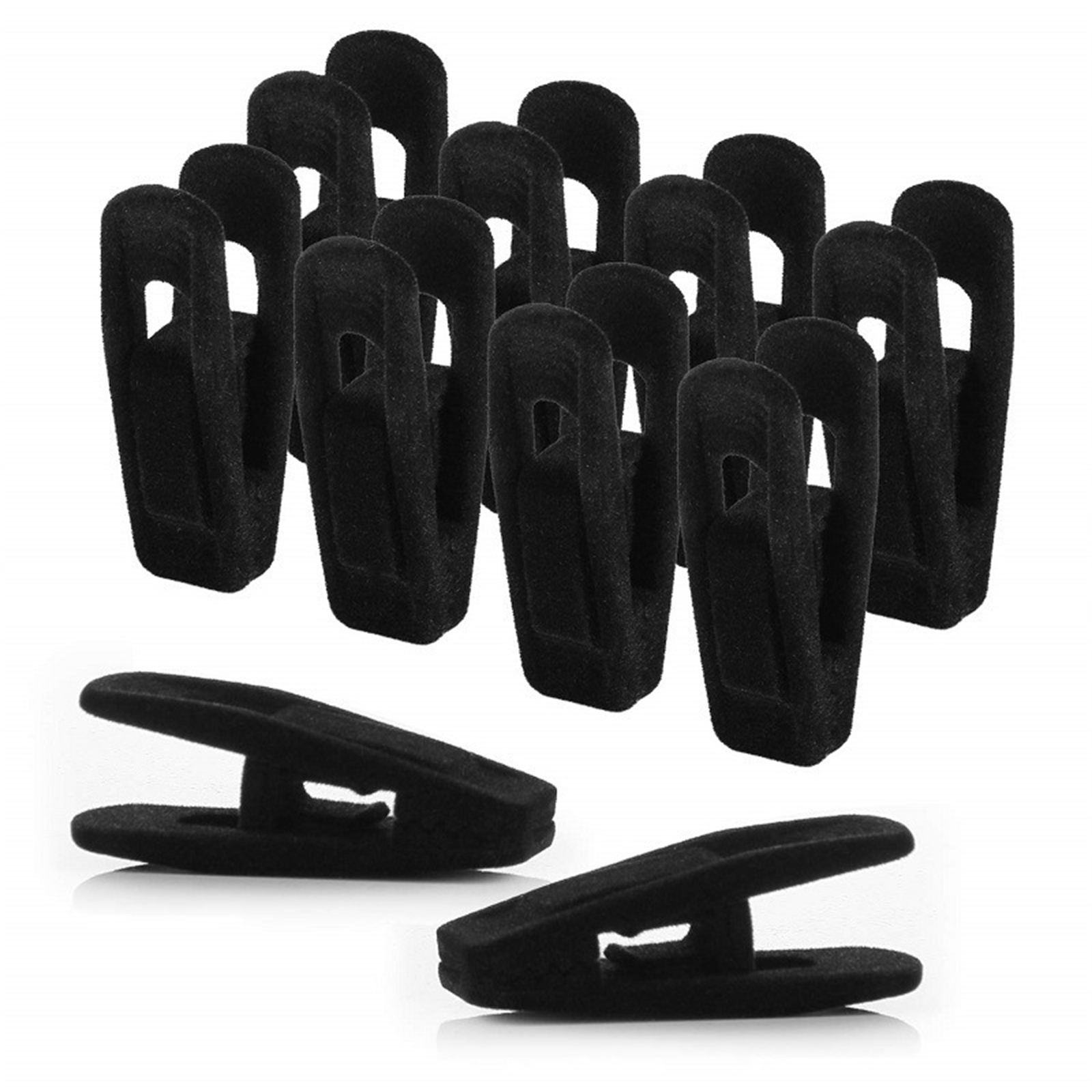 Non Slip Velvet Hangers with Clips for Pants Coats and Clothes-image