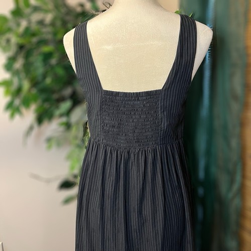 Maxi Vestido J. Jill en Niveles - Negro Gris Rayas - Sin Mangas Calado - Para Mujer XS - Imagen 7 de 11