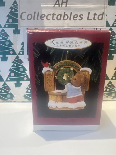 Letrero de bienvenida toques tiernos árbol de Navidad sello recuerdo adorno nuevo en caja - Imagen 2 de 16